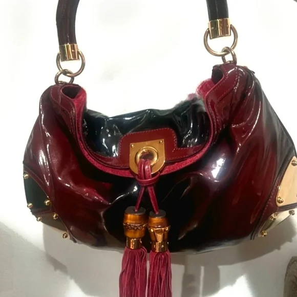 GUCCI Patent Leather Medium Indy Hobo - Picture 3 of 7
